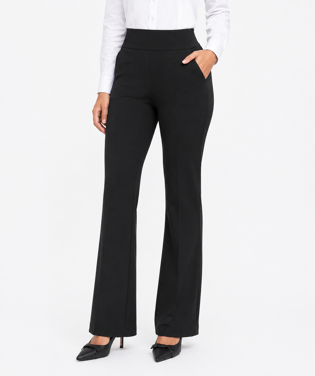 Tummy Tucker Straight Flare Trousers