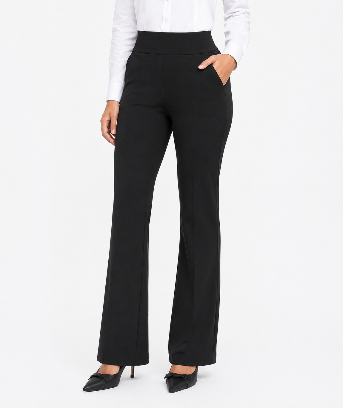Tummy Tucker Straight Flare Trousers
